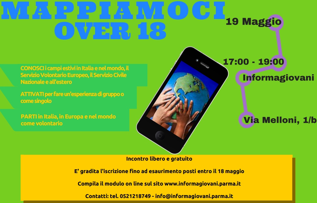 Mappiamoci 2016 Over 18: conosci, attivati, parti!