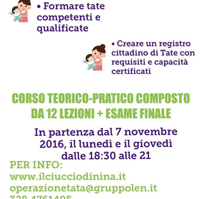 “Operazione tata” –  Corso teorico pratico