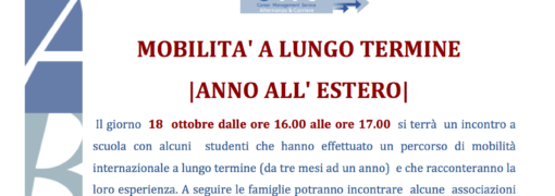 Anno all’ estero: incontro a scuola.